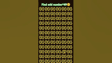 find odd number 49 #maths #puzzle #gk #mathematics #iqtest #दम