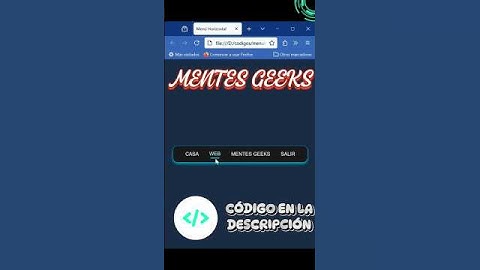 Cómo crear un menú de navegación horizontal con #HTML y #CSS #webdevelopment #programming #algoritmo