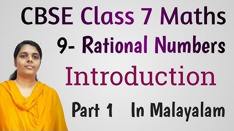 Class 7 Chapter 9 Rational Numbers/Introduction/CBSE