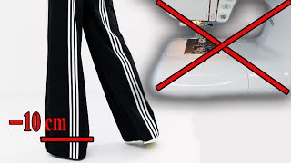 🌺✅How to shorten and hem sweatpants by hand without a machine/Tricks for repairing clothes