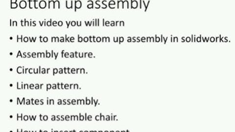 Solidworks Bottom Up Assembly || Solidworks Basic Assembly Tutorial