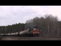 Тепловоз 2М62-0274 с грузовым поездом / 2M62-0274 with a freight train