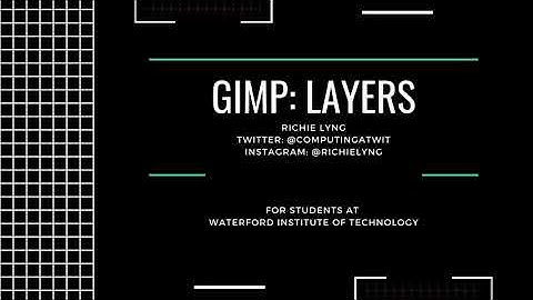 Gimp Tips: How to use Layers and Edit Text