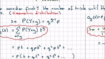 The pgf of a negative binomial distribution
