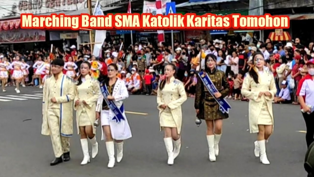 Kerennya..Marching Band SMA Katolik Karitas Tomohon 17.08.2022