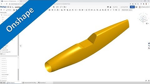 WW-109 Fighter Plane - Part 4 - Main Fuselage - Onshape Training - Surfaces