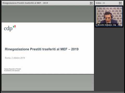 02/10/2019 - Debito enti locali: al via la rinegoziazione mutui Mef gestiti da Cdp