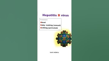 Quick Way to remember Hepatitis B Virus Transmission #mnemonics #virus #easemedical