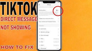 ✅ How To Fix Tiktok Direct Message Option Not Showing 🔴