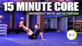15 MINUTE CORE WORKOUT with Olympian Joey Mantia (No Equipment)