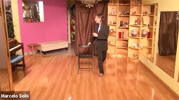 Argentine Tango class: chair exercise with backward and forward ochos