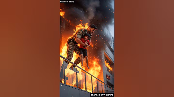 Indian Army rescues child by jumping from balcony of burning mall #ai #army