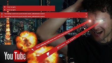Your settings could not be saved: Invalid request, authentication expired