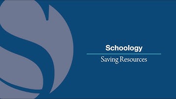 Schoology – Saving Resources