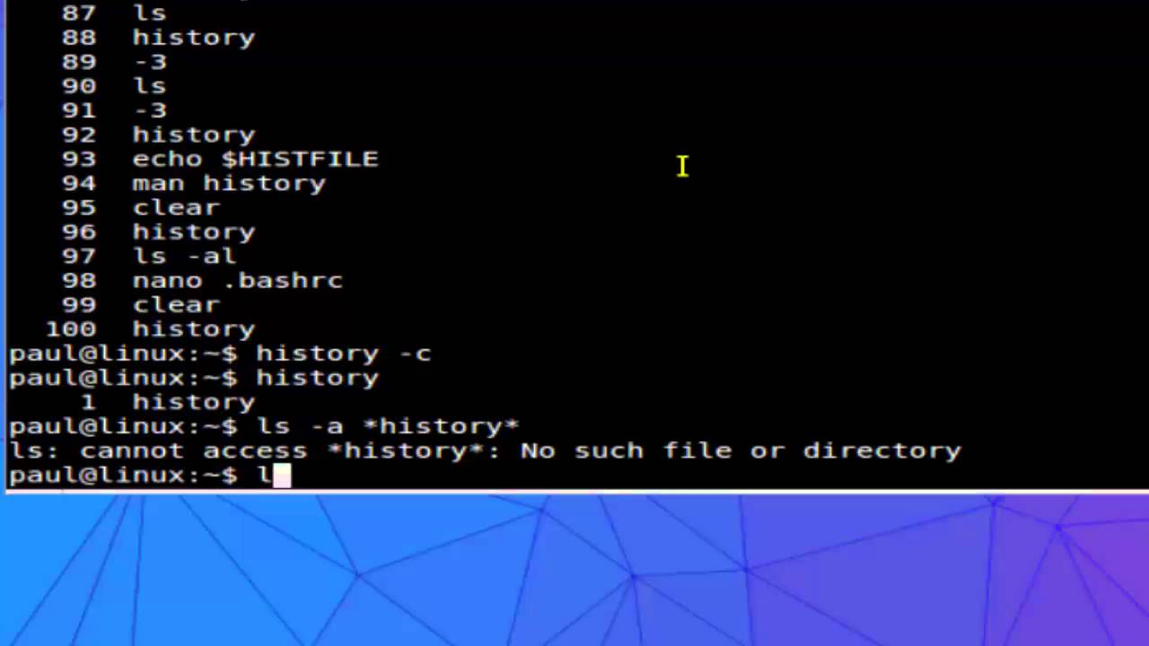 How to clear command line history in Linux YouTube