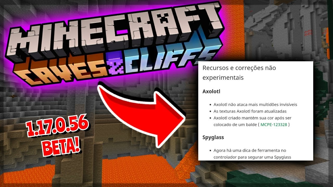 NOVA BETA DO MCPE! REVIEW MINECRAFT BEDROCK 1.17.0.56 |MCPE 1.17| - YouTube