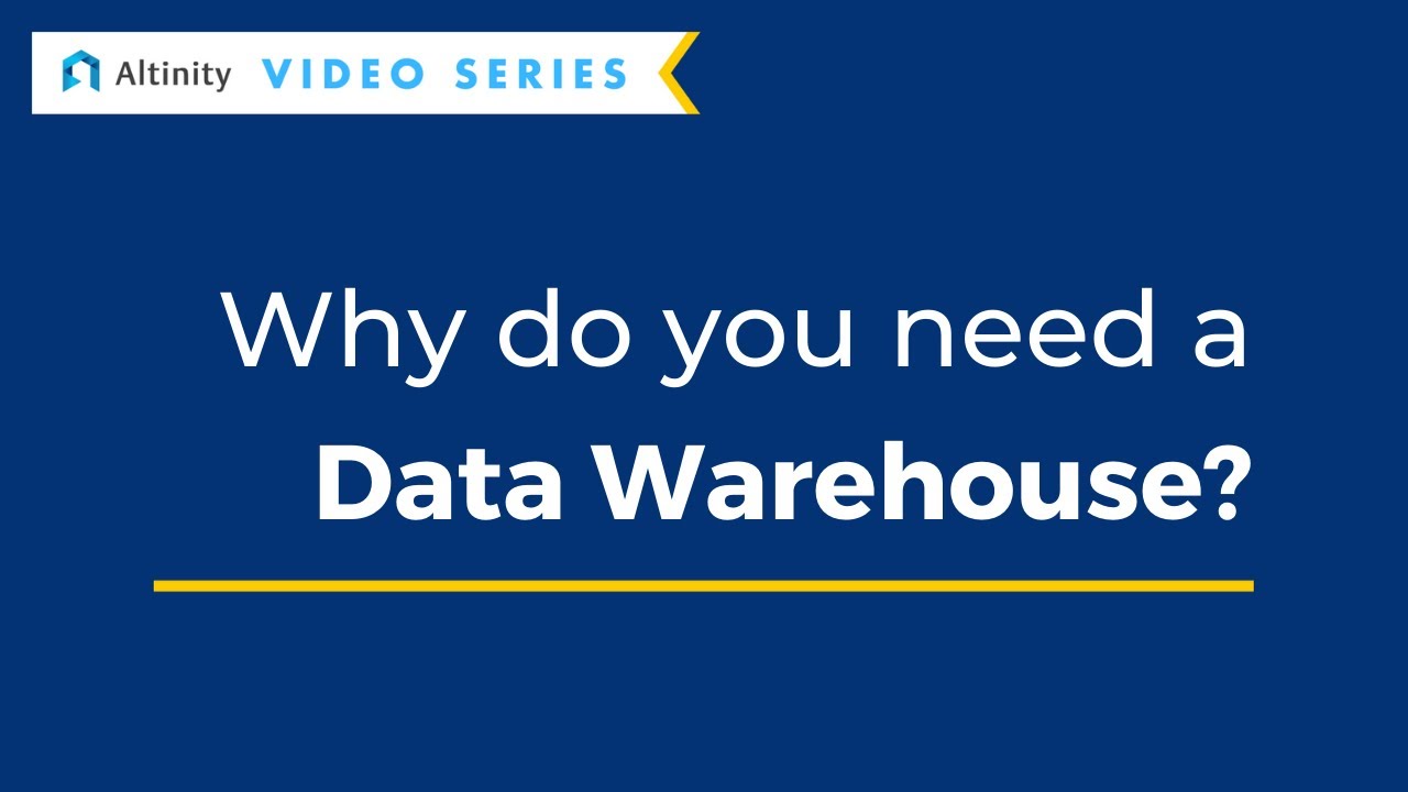 Why Do You Need A Data Warehouse? YouTube