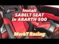 ABARTH595 sabelt seat取り付け
