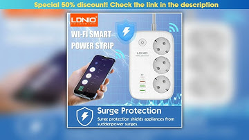 LDNIO Smart Power Strip Tuya WIFI Socket EU Plug Extension Cable Timing Adapter with 3 Plug 3 USB