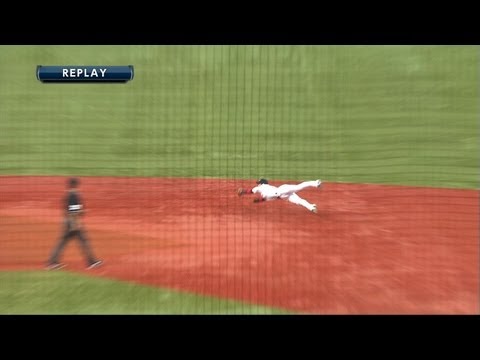 後藤のスーパーダイビング!! 抜群の守備力だ 2013.03.09 Bs-G