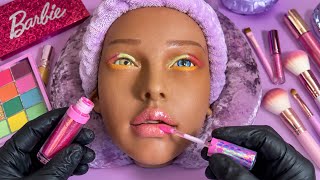 ASMR ￼makeup on ￼mannequin ( ￼ no talking spa role-play )