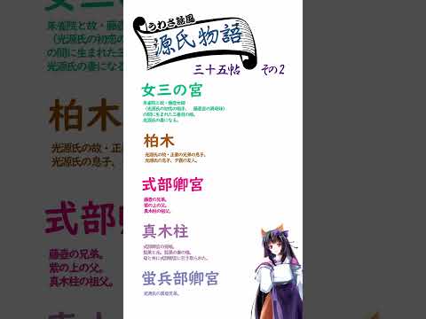 【源氏物語】ウワサ話風／三十五帖　その1