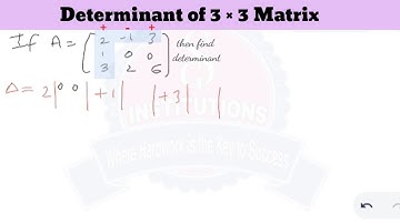 Non Singular Matrix || Determinant of 3 × 3 matrix
