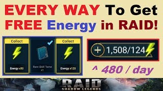 ~EVERY WAY~ to get *FREE* Energy in RAID: Shadow Legends!