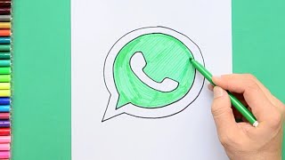 How to draw WhatsApp Logo