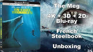 The Meg 4K Ultra Hd 3D 2D Blu-Ray French Steelbook Unboxing