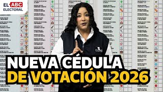 Abc Electoral Así Será La Nueva Cédula De Votación En El 2026 El Comercio