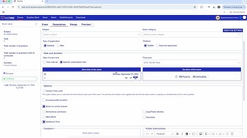 Creation of an exam - TestWe