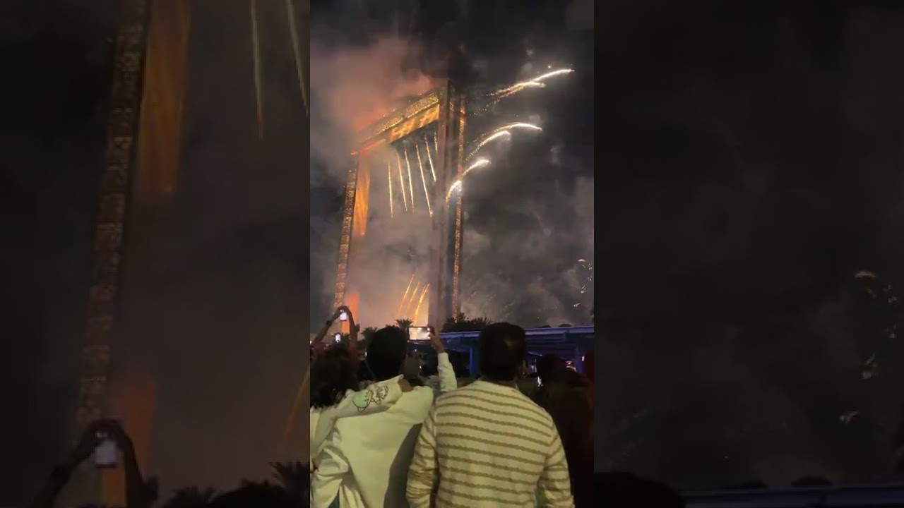 New year celebration in Dubai at Dubai frame.