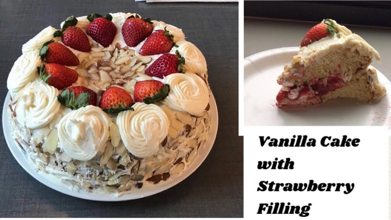 Strawberry Cake Vanilla Cake with Strawberry Filling Husband’s