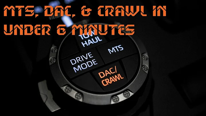 How to use your Tacoma MTS, DAC, and Crawl Control!
