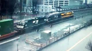 Virginian Heritage Unit 1069 SD70ACe Leads NS 201 Roanoke, VA Railcam 1/11/18 AWESOME!!!