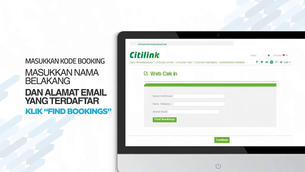 Tutorial Check-in Online Pesawat Citilink 