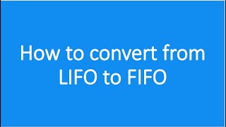 How to convert from LIFO to FIFO using LIFO Reserve| FSA|