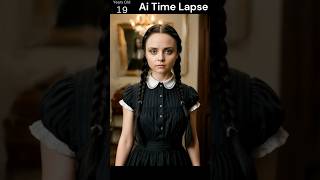 Experience AI time-lapse Wednesday Christina Ricci Inspired! #shorts #wednesday