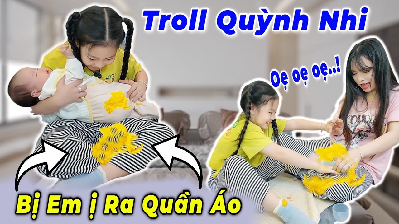 Mẹ Hằng Troll Quỳnh Nhi Bị Em Miu Ị Ra Quần Và Cái Kết