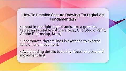 How To Practice Gesture Drawing For Digital Art Fundamentals? - The Virtual Art Desk