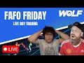 FRIDAY LIVE DAY TRADING WITH THE WOLF PACK (Stock Market Analysis, Breaking News)