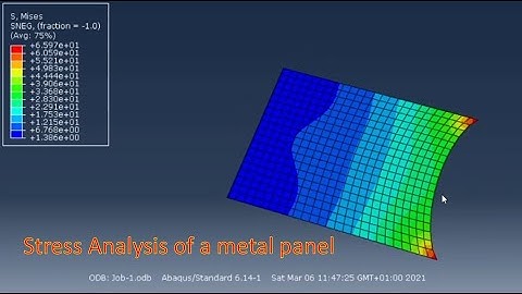 Abaqus | Stress analysis of a metal plate/panel