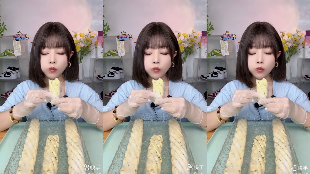 Ice rolls satisfying crunchy ASMR 🥰🥰@Qíngtiān-láile-ice - YouTube