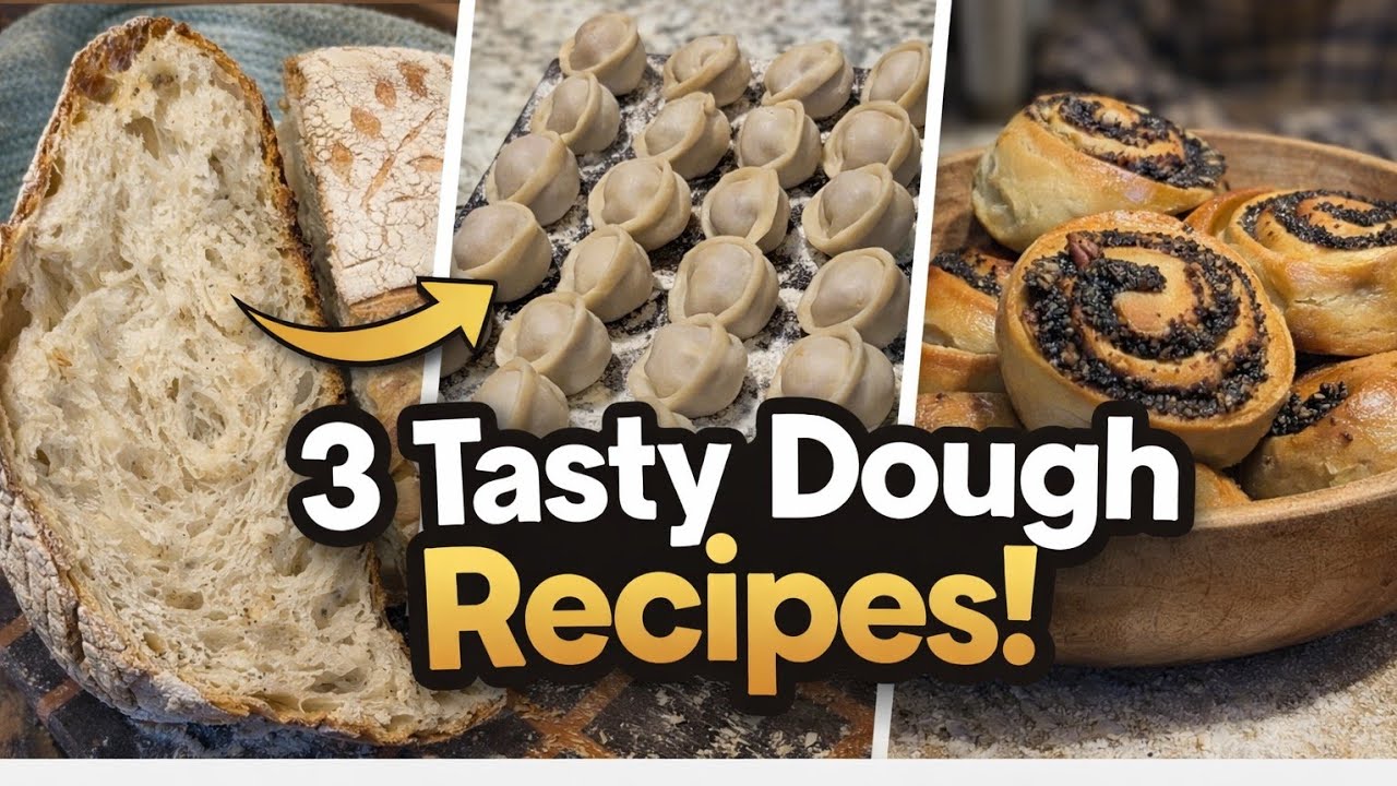 3 Cozy Dough Recipes from Scratch | Sourdough Bread, Dumplings & Sweet Rolls