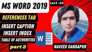 How to Use References Tab in MS Word / Hindi || Urdu