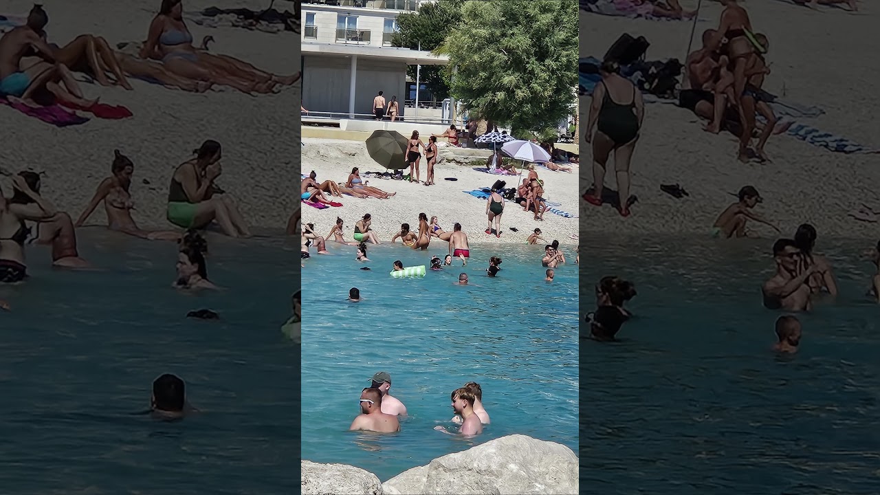 This beach has the best Inflatable Aqua Park In Split || Žnjan City Beach