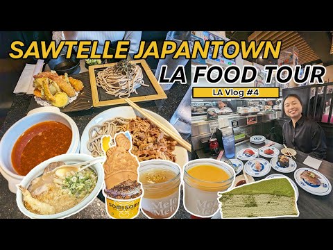 FOOD TOUR of Los Angeles' SAWTELLE JAPANTOWN | Noodles 🍜 Sushi 🍣 Tacos 🌮 Desserts 🍰 Boba 🧋