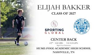 Elijah Bakker | 2027 6'2' Center Back | 2026 N1 Sporting Global Nashville vs. Bend FC Sporting JC