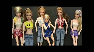 Barbie Doll Makeover : beautiful Barbie Transformation : How to make easy barbie Dresses